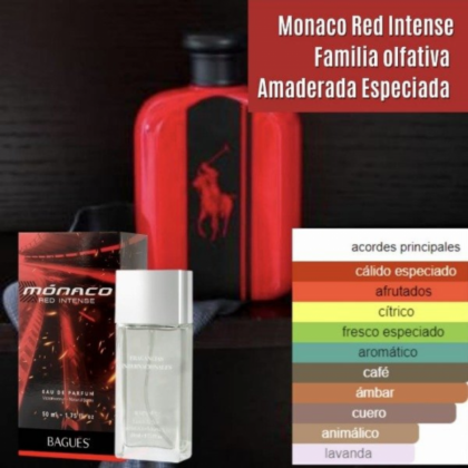 MONACO RED INTENSE Eau de Parfum Masculino 50 ml.
