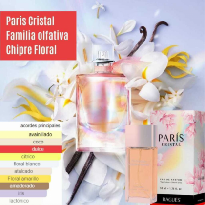 PARÍS CRISTAL Eau de Parfum Femenino 50 ml.
