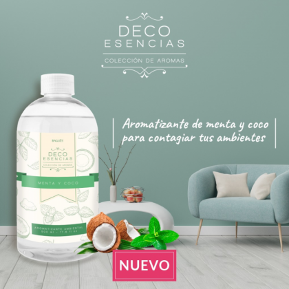 Aromatizante Ambiental Menta & Coco 500 ml.