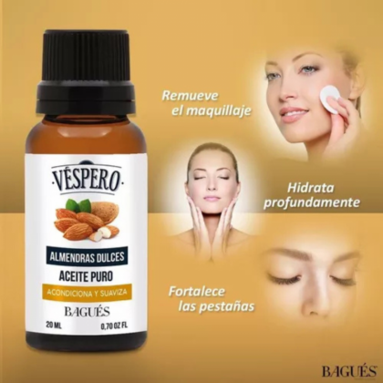 Aceite Puro de Almendras Dulces 20 ml.