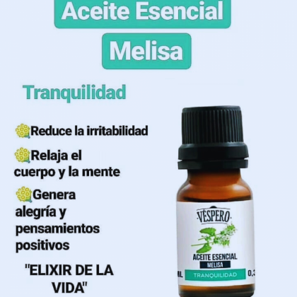 Aceite Esencial Melisa 10 ml.