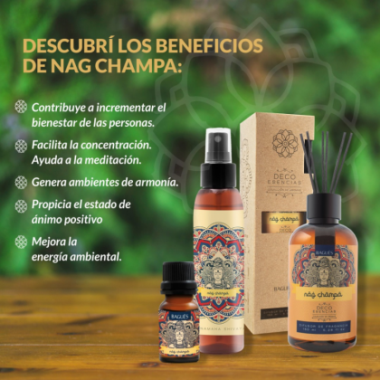 Deco Esencias Aromatizante Ambiental Nag Champa 125 ml.
